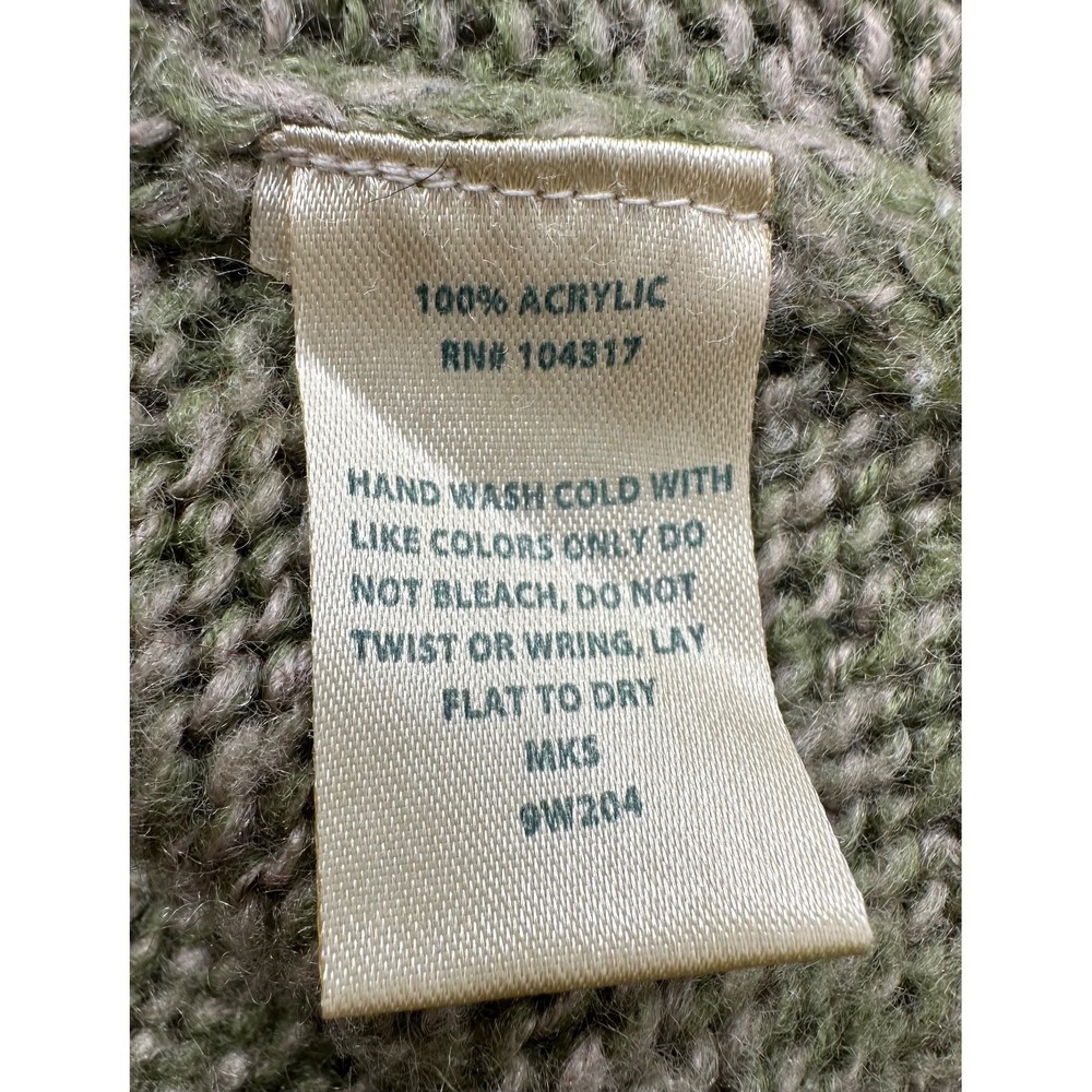 DEREK HEART Boatneck Sweater Moss Green Acrylic Knit 3/4 Sleeves Women's Medium - Picture 6 of 10